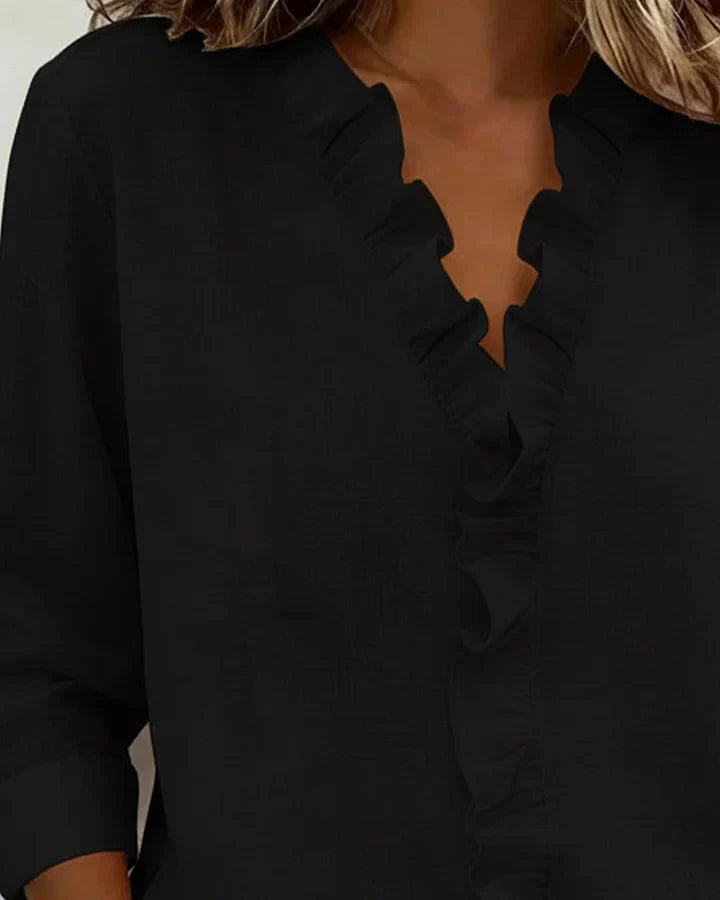 Scarlett | Ruffled V-Neck Blouse