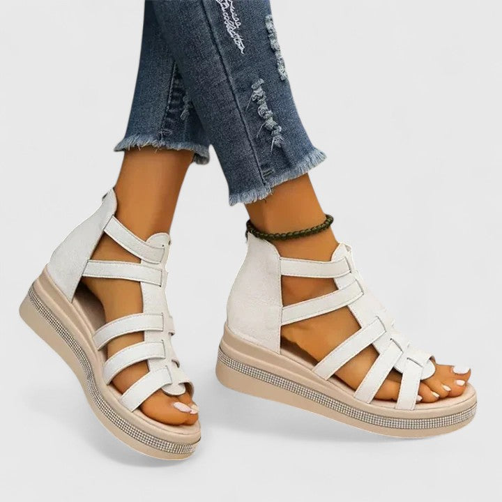 Samantha | Gladiator Wedge Sandals
