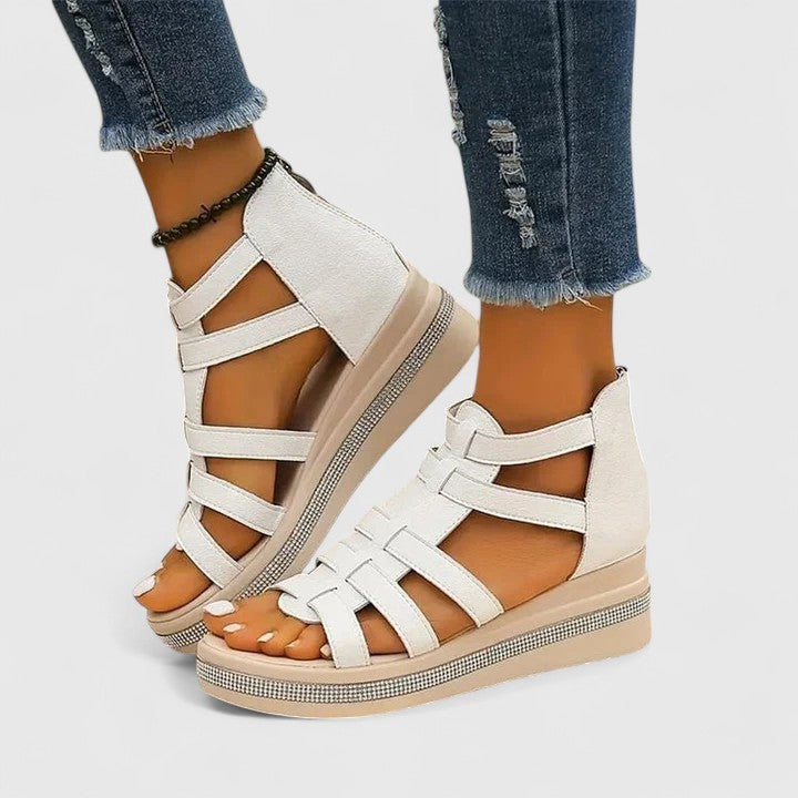 Samantha | Gladiator Wedge Sandals