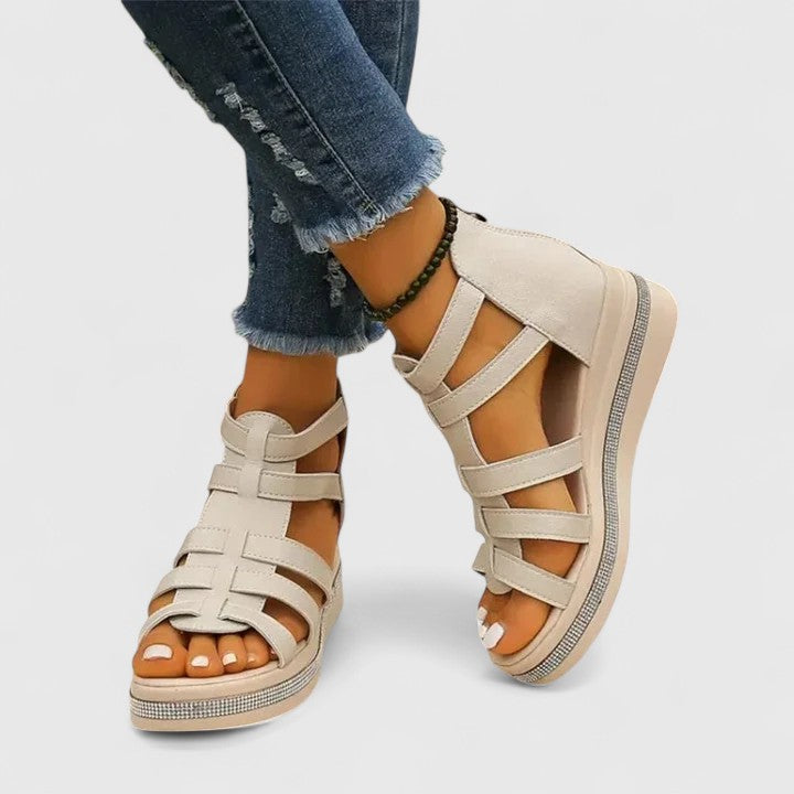 Samantha | Gladiator Wedge Sandals