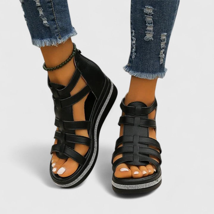 Samantha | Gladiator Wedge Sandals