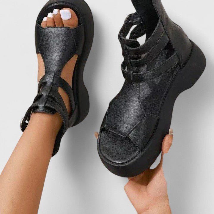 Brianna | Platform Buckle Sandals