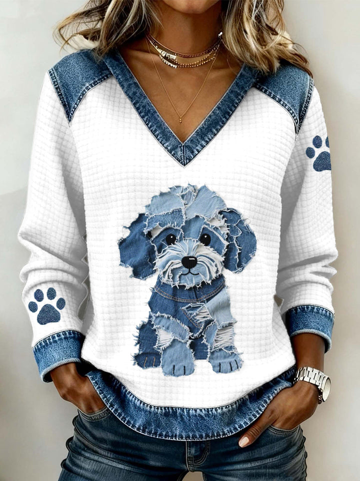Emily | Playful animal art blouse